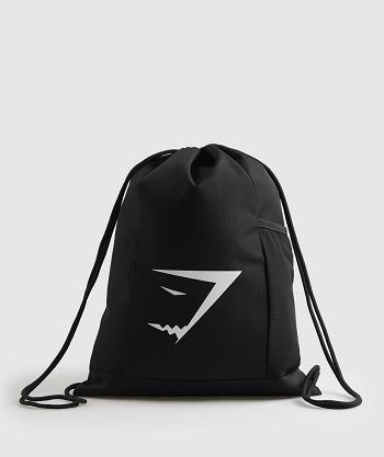 Gymshark Sharkhead Gymsack Ženske Torbe Crne | HR 4261AHK